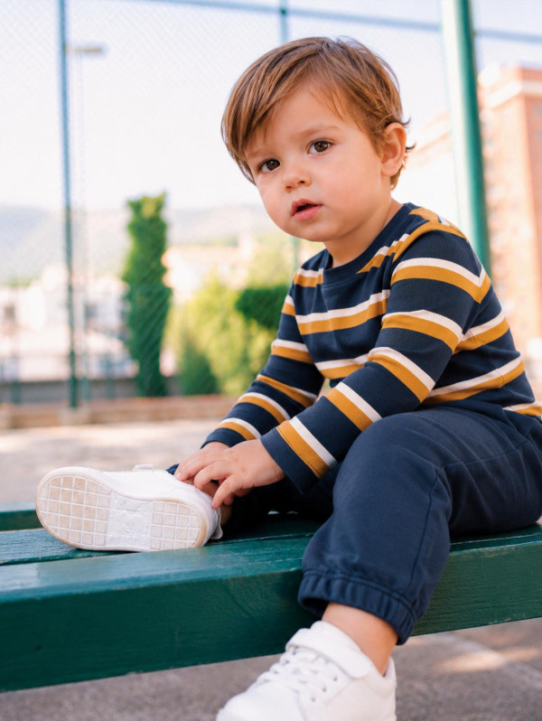 Ensemble bébé-garçon tee-shirt rayé | MaBoutiquePlus