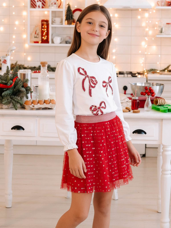 Jupe fille tulle cœurs | MaBoutiquePlus