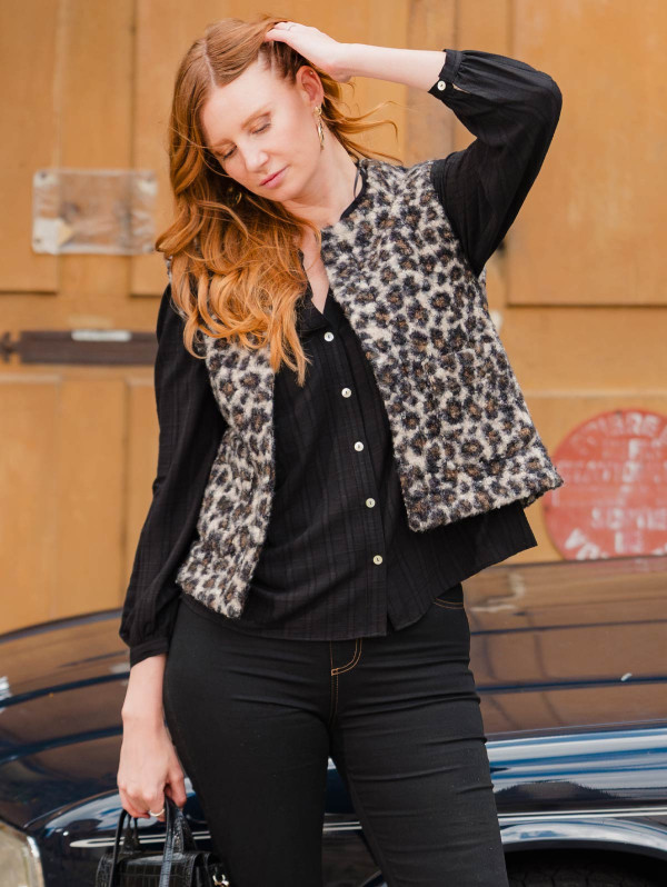 Gilet sans manches femme motif animal | MaBoutiquePlus