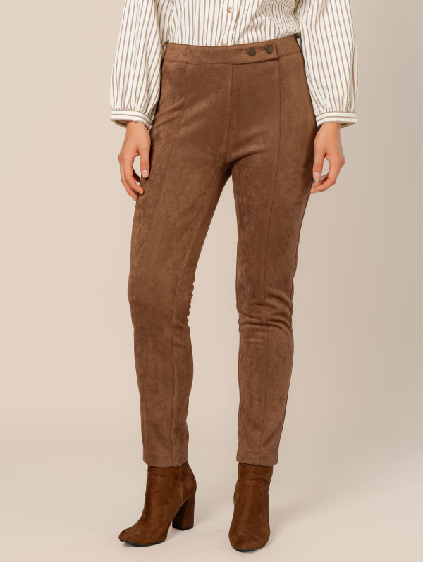 Pantalon femme effet daim | MaBoutiquePlus