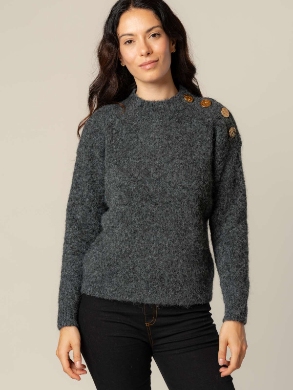 Pull col montant bouclette femme  | MaBoutiquePlus