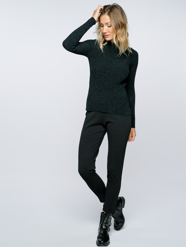 Jegging femme uni maille gaufrée | MaBoutiquePlus