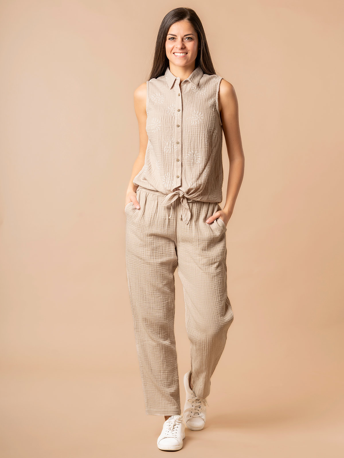 Pantalon gaze de coton