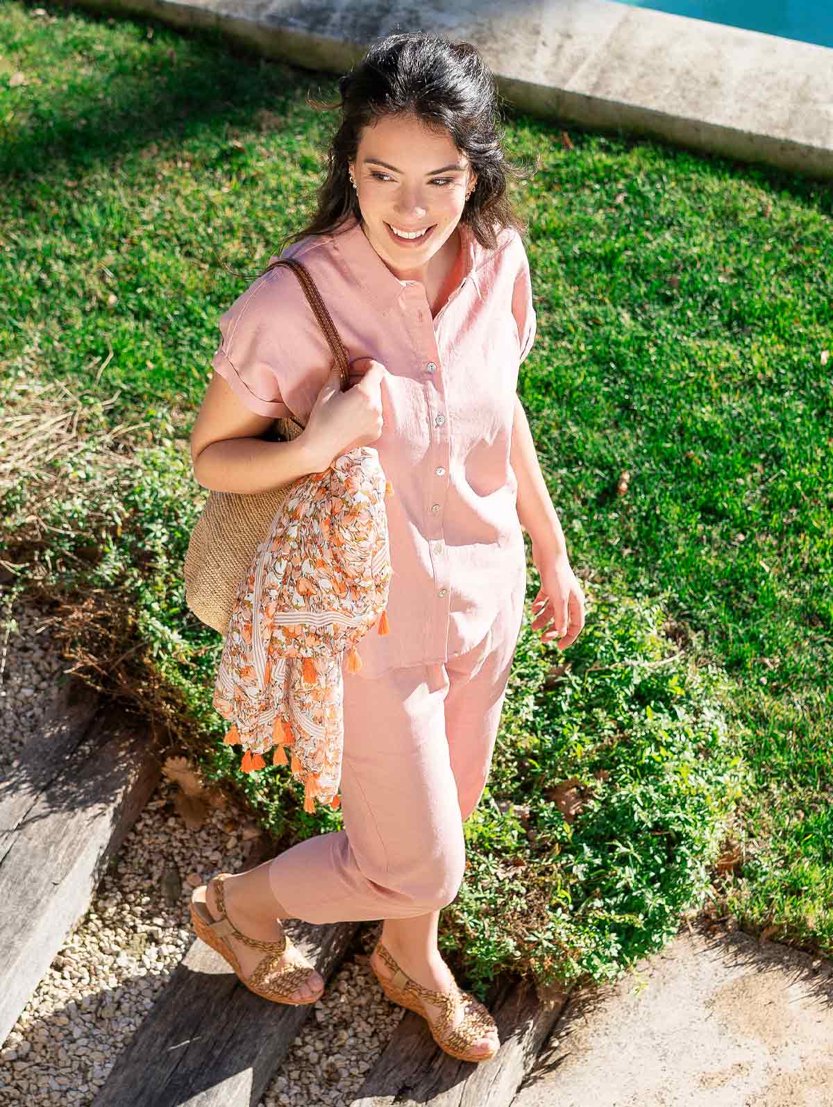Chemise lin viscose
