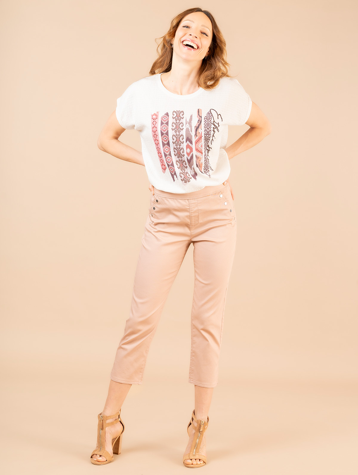 Jegging uni clous fantaisie