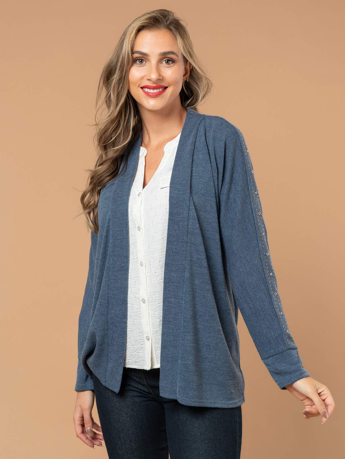 Gilet clous strass fantaisie